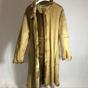 St John’s bay long faux shearling coat